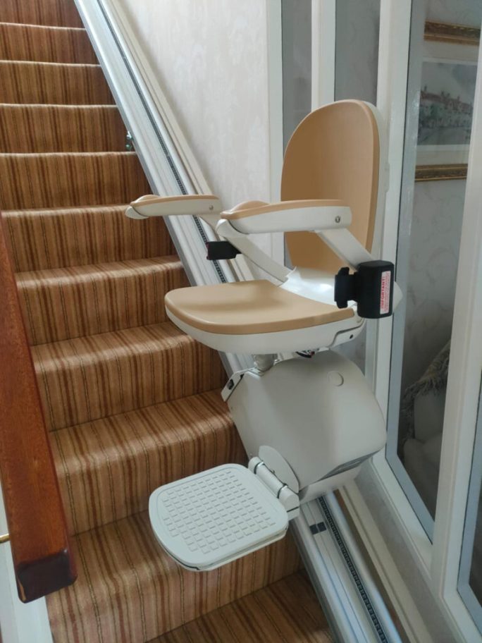 A reconditioned, Acorn Stairlift installed into a customers home.