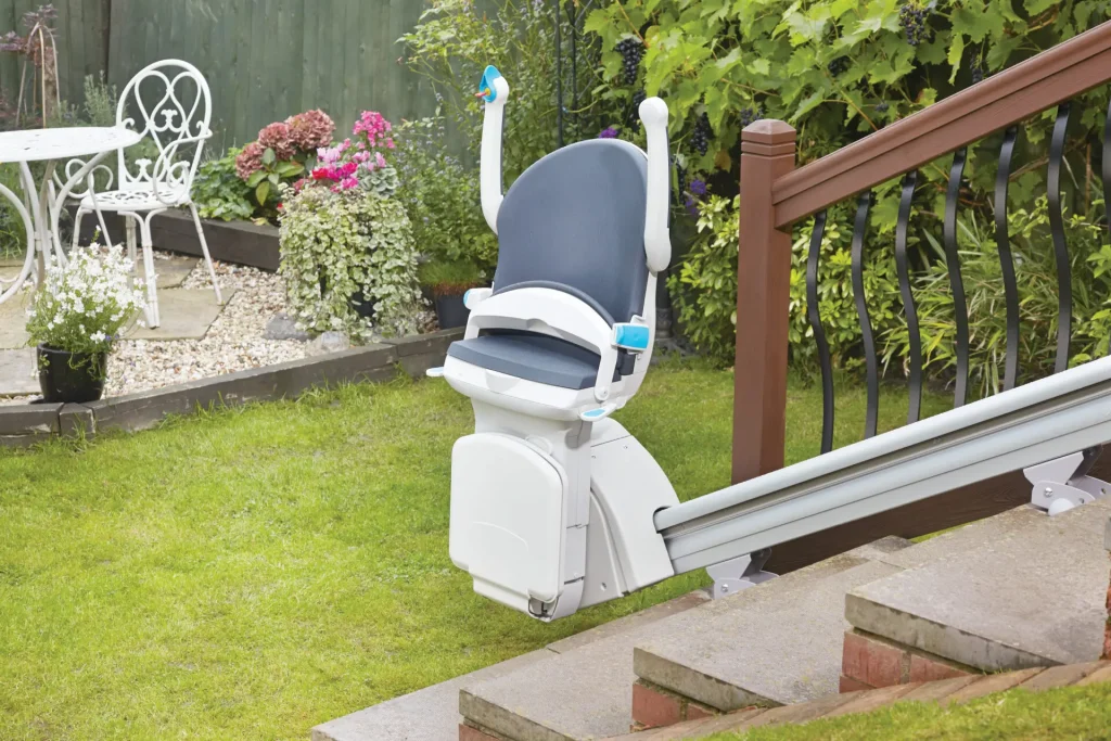 Outdoor stairlift for customers back garden