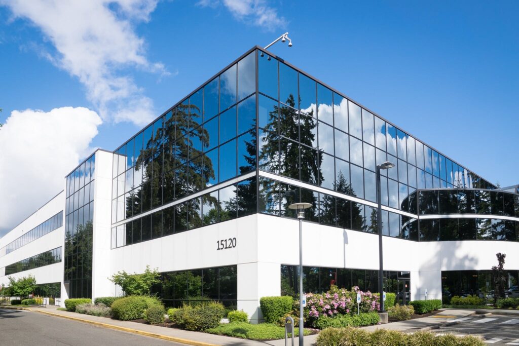 White Corporate Building with windows