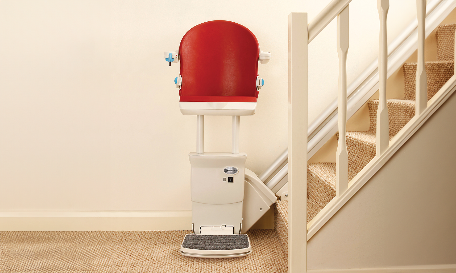 Handicare 1000 perched seat standing stair lift.